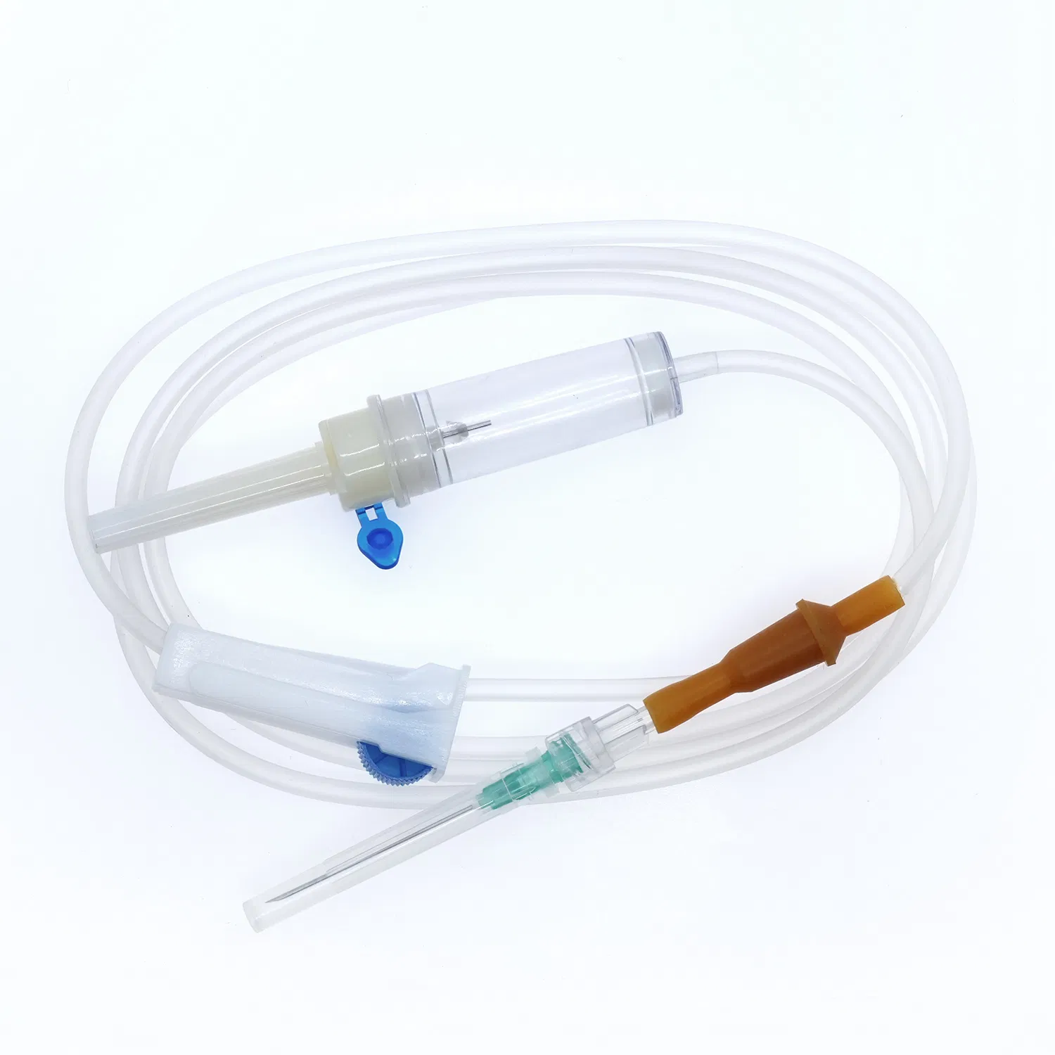 Conjunto de infusión IV desechable sin aguja con conector Luer Lock