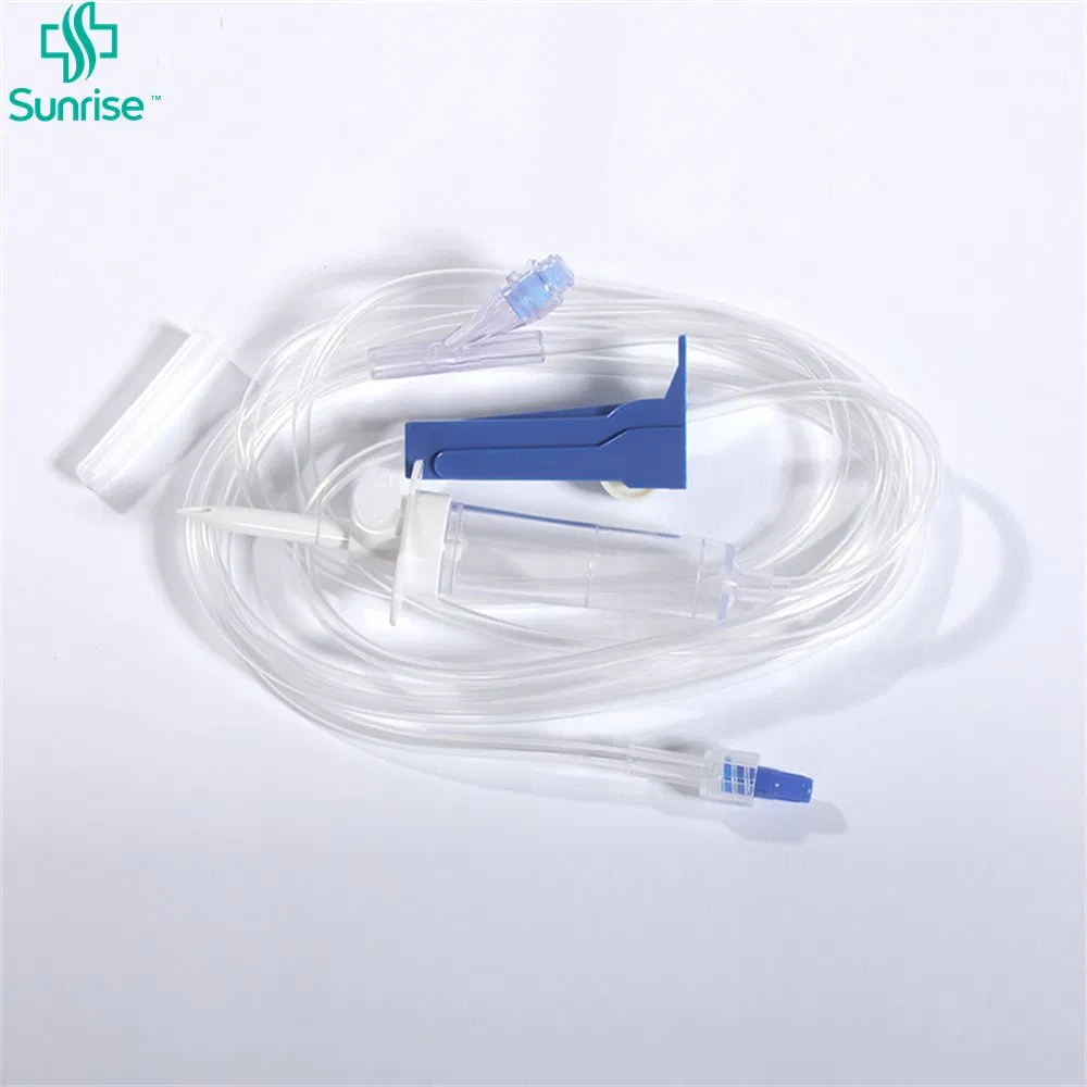 Conjunto de infusión IV estéril con conector sin aguja