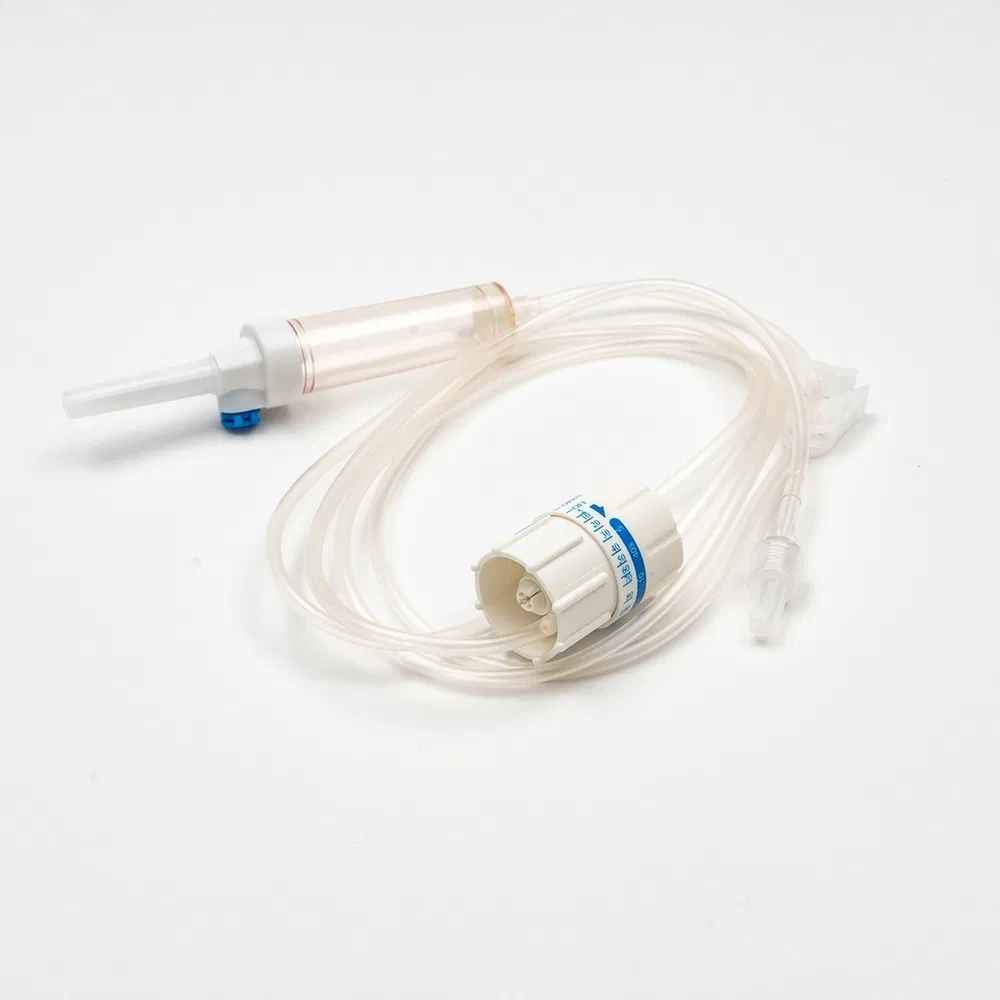 Conjunto de infusión intravenosa de precisión médica para adultos para la unidad de cuidados intensivos