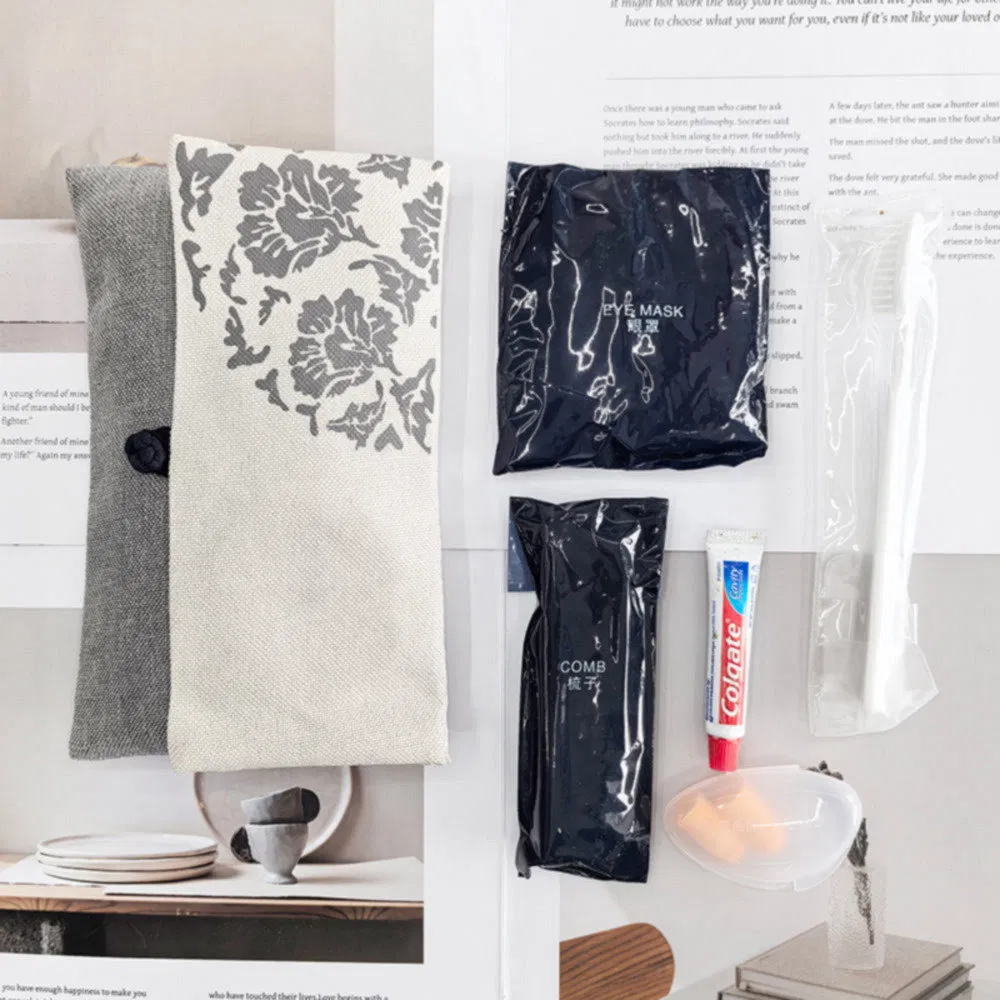 Exquisito kit de amenidades desechable personalizado para aerolíneas para clase económica