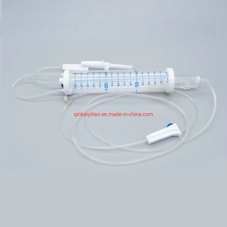 Juego de infusión desechable con bureta 150ml