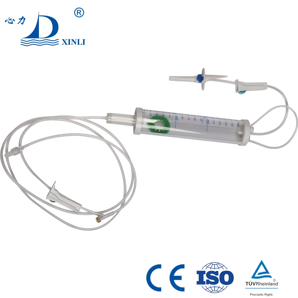 Conjunto de infusión estéril desechable CE ISO para pediatría tipo microgotero con bureta