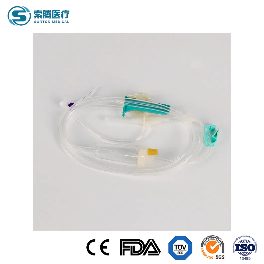 Conjunto de infusión PVC Sunton Fabricante de conjuntos de infusión IV en China Piezas de control de flujo de precisión Conjunto de extensión de administración IV Conjunto de infusión con filtro Conjunto de infusión