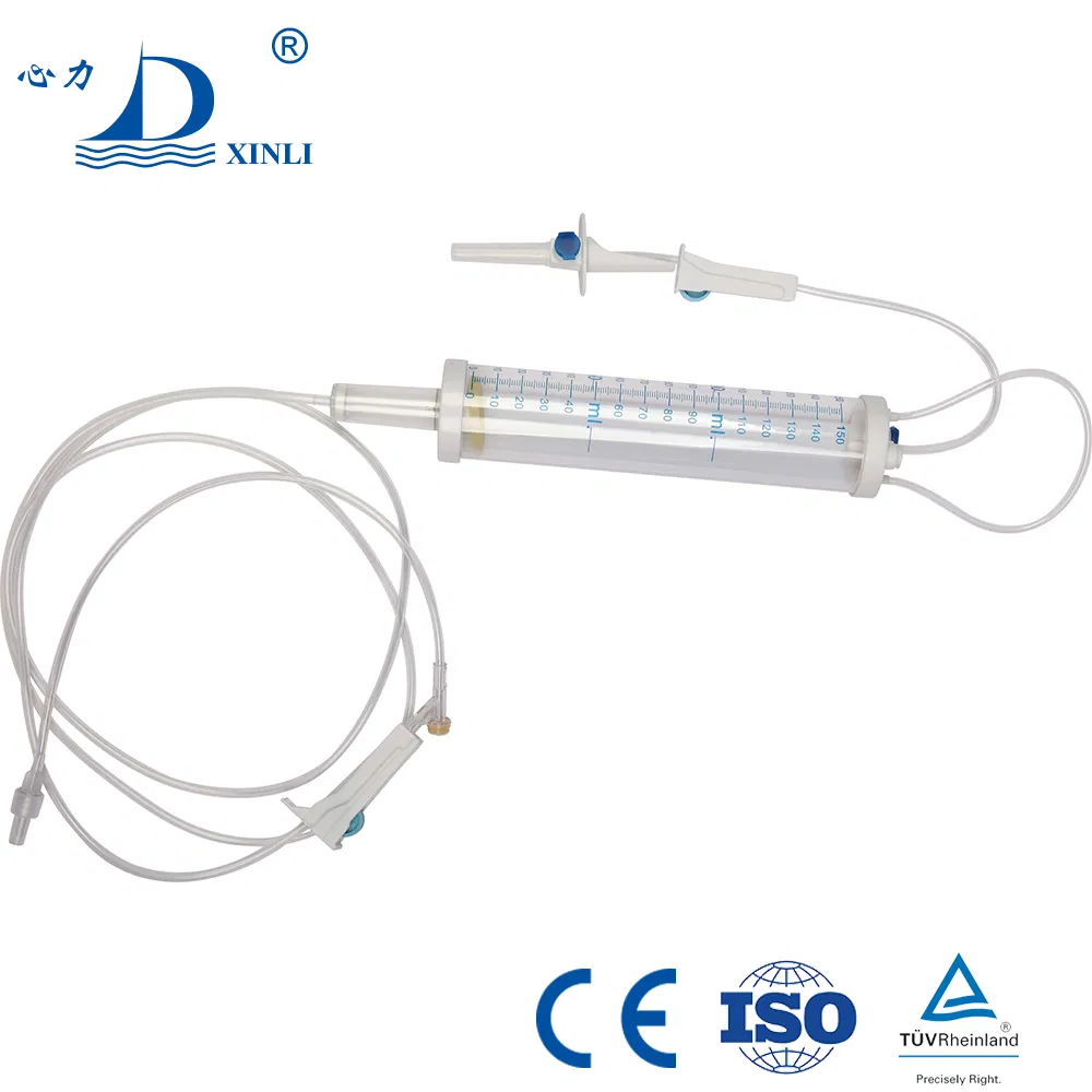 Set de infusión desechable estéril para IV pediátrico tipo microgotero con bureta