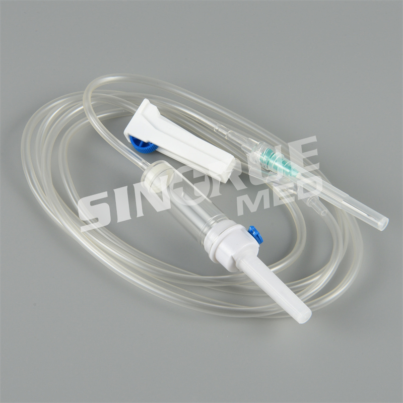 Juego de infusión intravenosa desechable para hospital