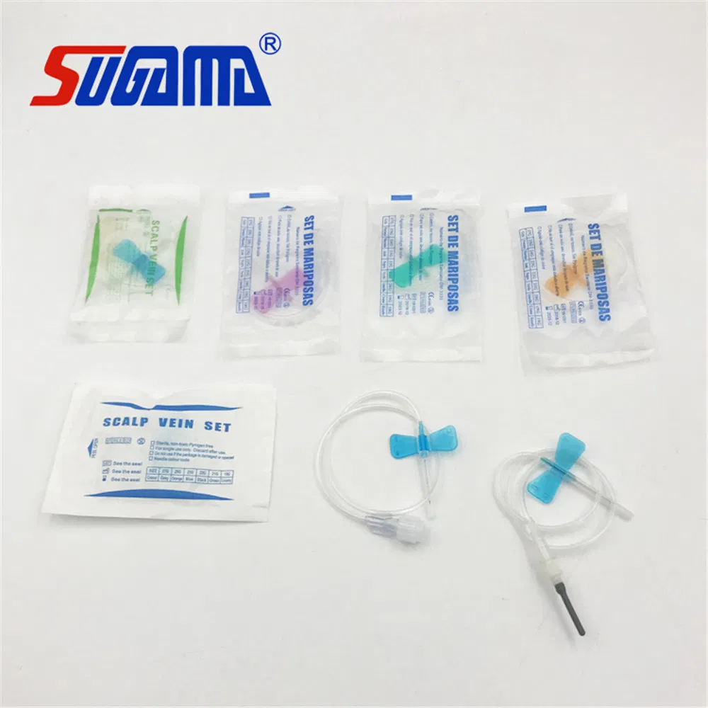 Juego de aguja intravenosa desechable para infusión