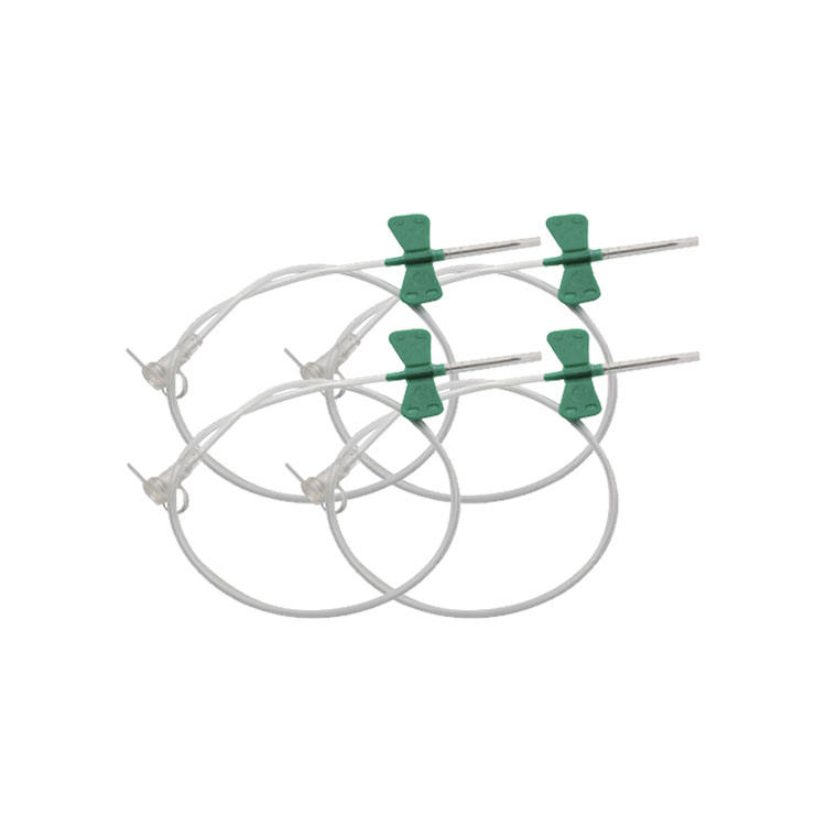 Set de infusión de vena de mariposa estéril desechable con aguja y bloqueo Luer