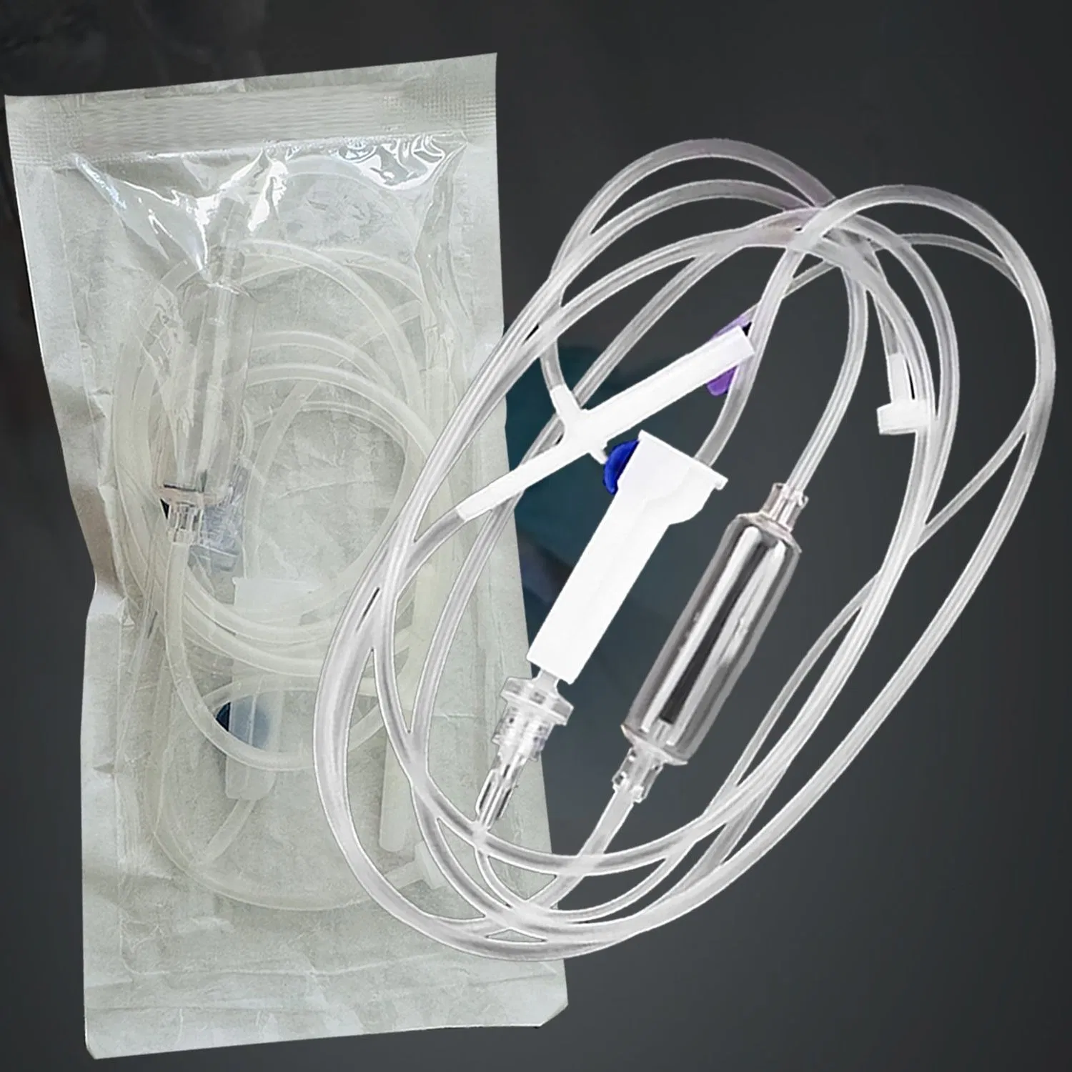 Conjunto de infusión desechable estéril para necesidades de atención al paciente