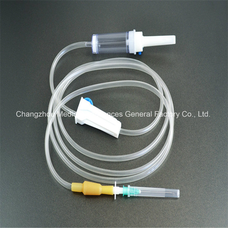 Conjunto de infusión desechable con 21g aguja sin látex