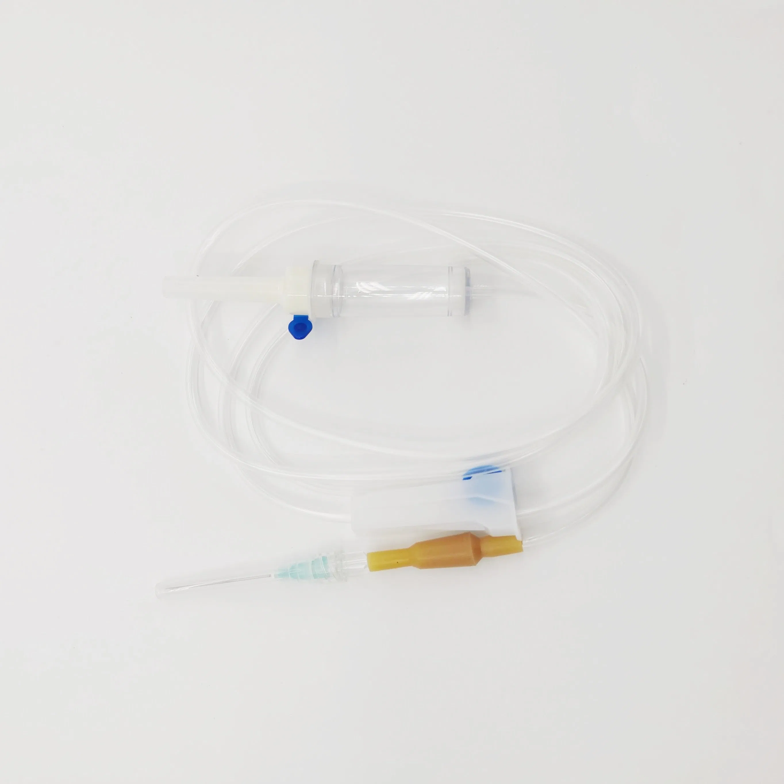Juego de infusión desechable médico con sitio en Y, con conector de látex y aguja, con CE, ISO, fabricación