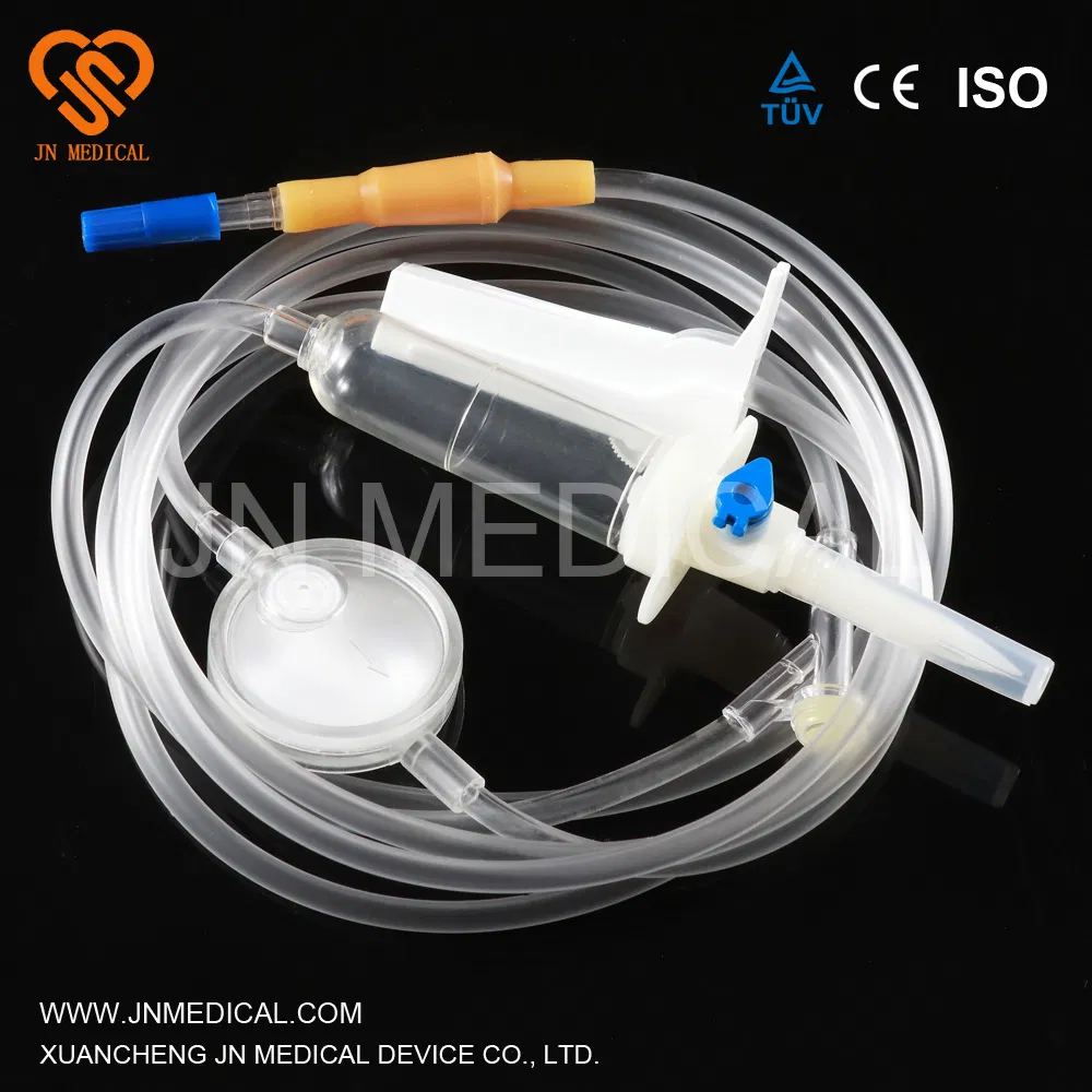 Conjunto de infusión IV de control de flujo de precisión estéril con aprobación CE