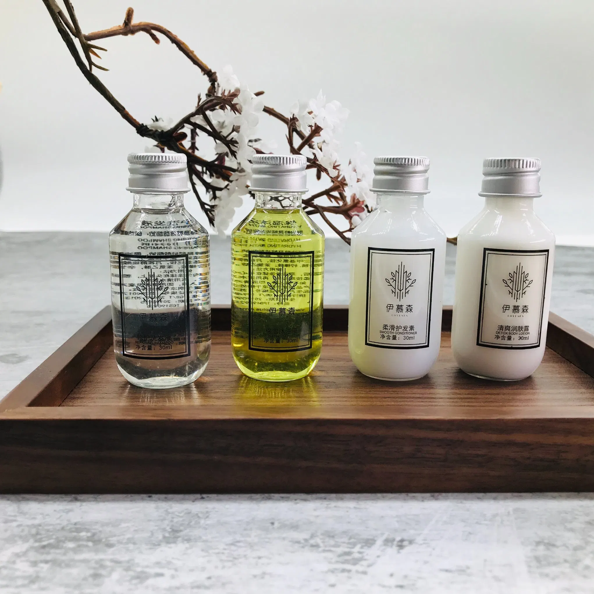 Kit de baño de lujo desechable premium para huéspedes de hotel