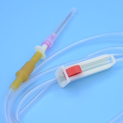 Sistema de administración de sangre desechable de alta calidad con infusión de transfusión de aguja Establecer