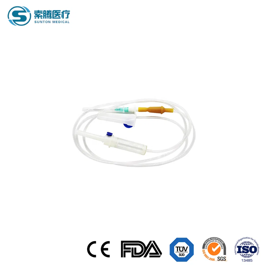 Conjunto de goteo pediátrico Sunton Proveedor de conjunto de infusión de precisión de China Conjunto de infusión Conjunto IV Conjunto de administración IV Conjunto de infusión Neria Guard / Conjunto Soluset IV con aguja