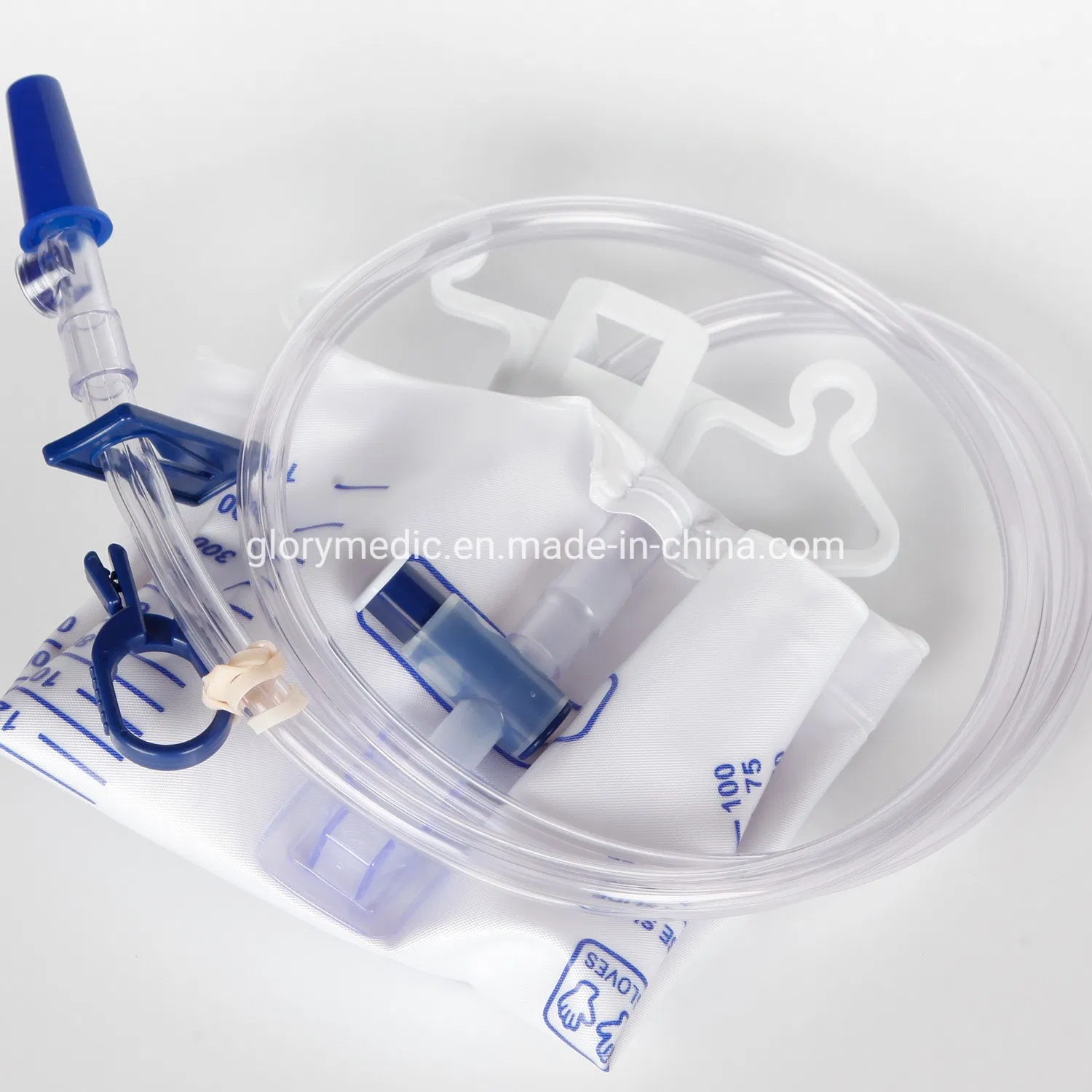 Juego de infusión IV desechable para uso médico con aguja