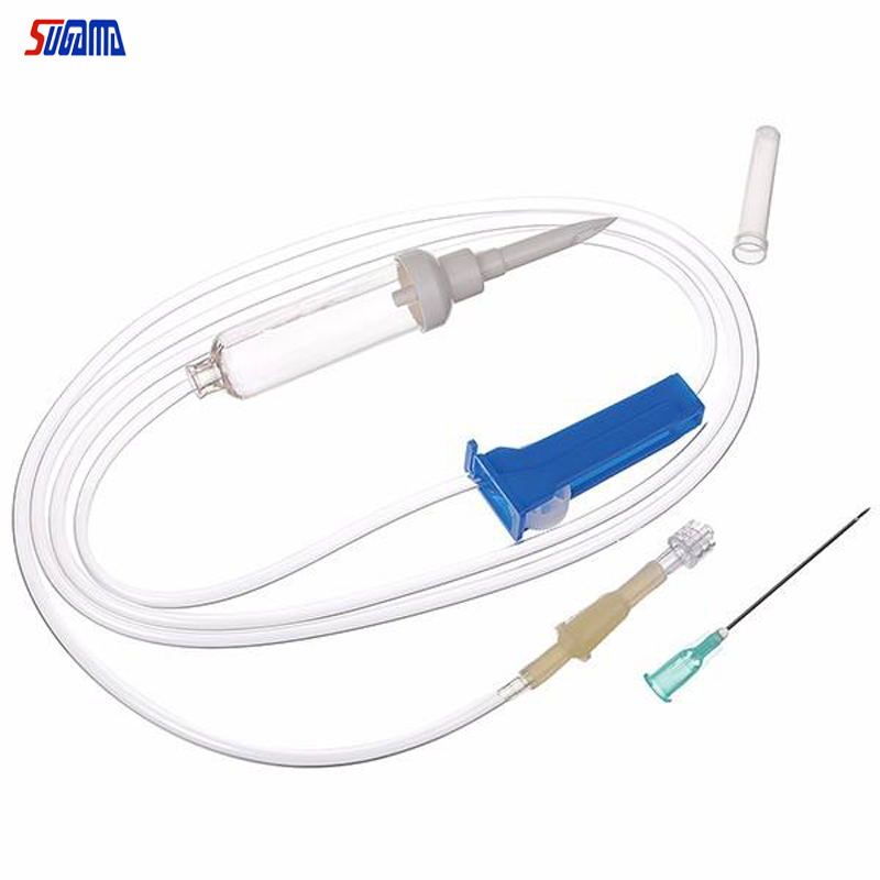 Conjuntos de infusión de insulina desechables de buena calidad con aguja y regulador