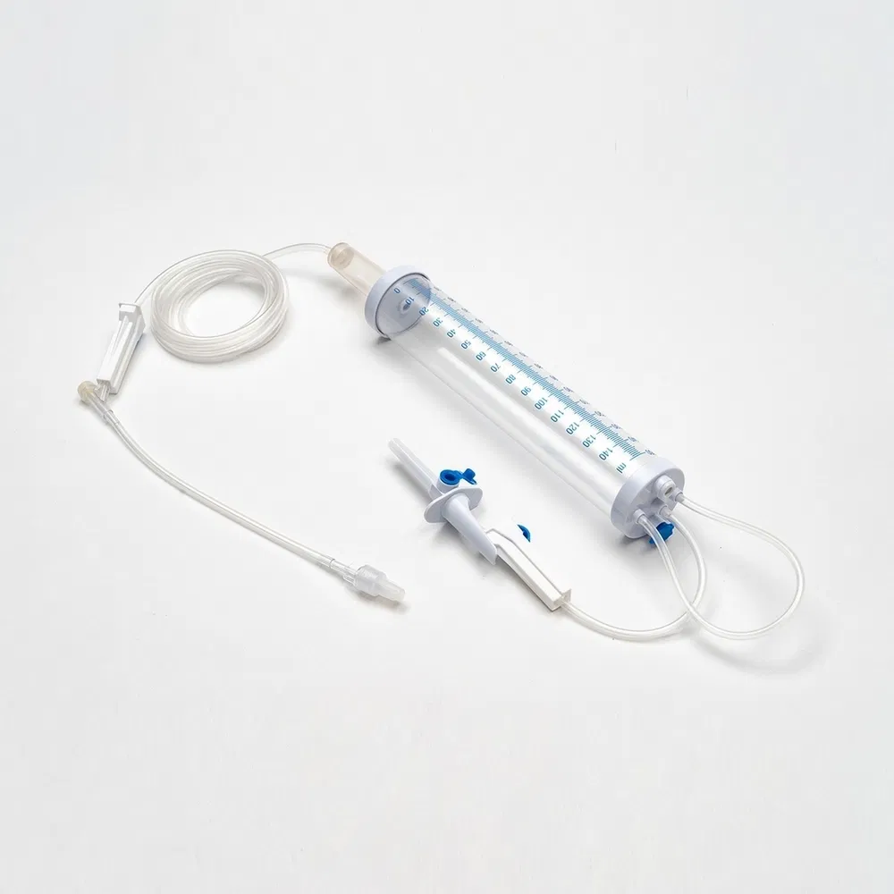 Set de infusión de bureta desechable de grado médico para control preciso de goteo pediátrico