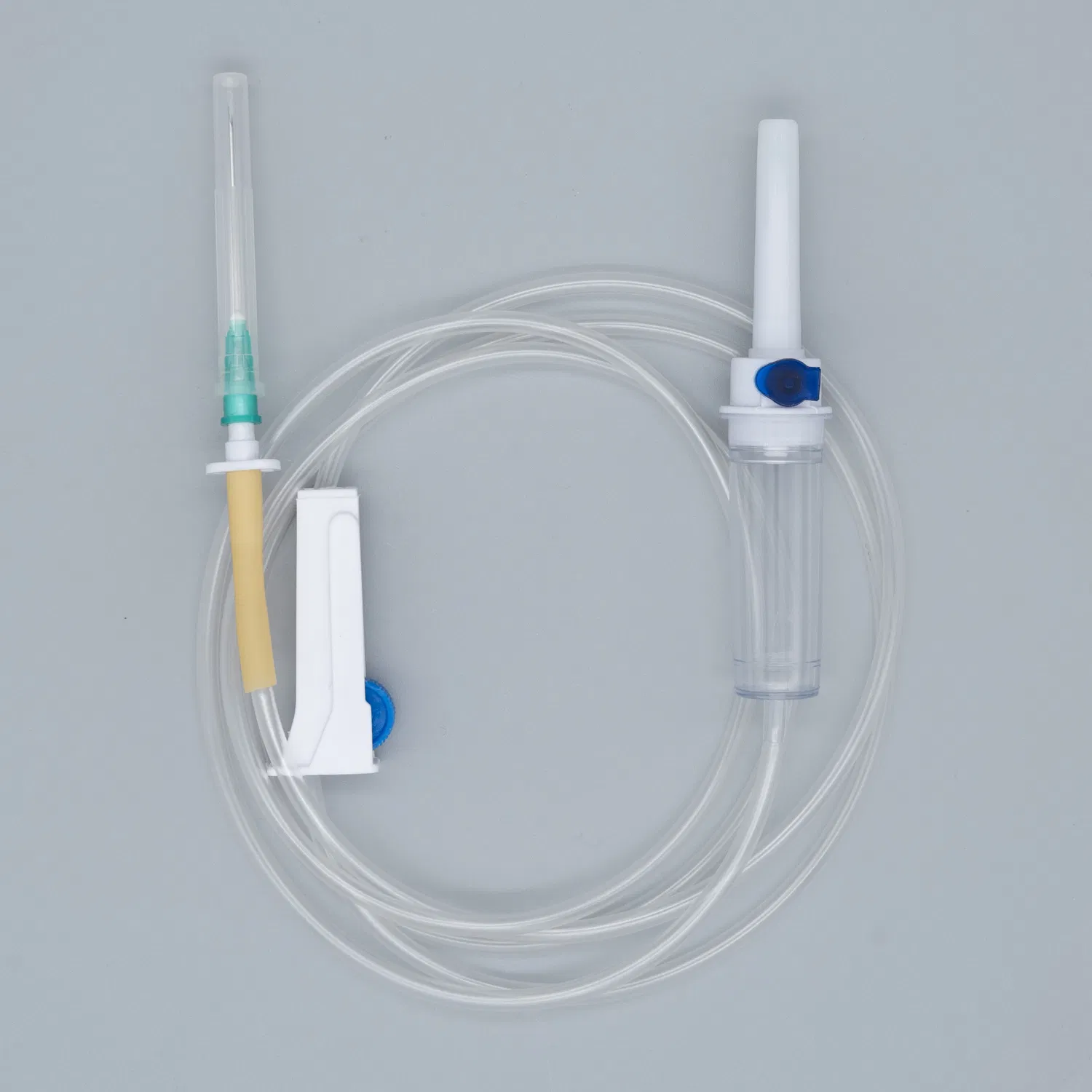 Conjunto de infusión de precisión desechable con filtro para uso médico único saludable