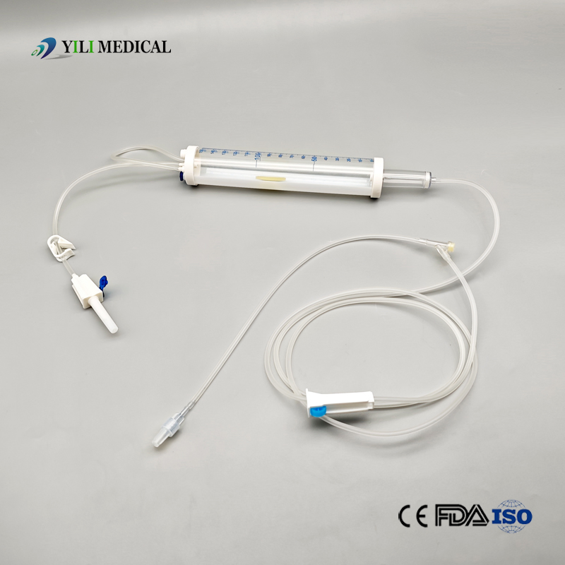 Conjunto de goteo de infusión de bureta IV pediátrica estéril desechable 60 100ml 150ml