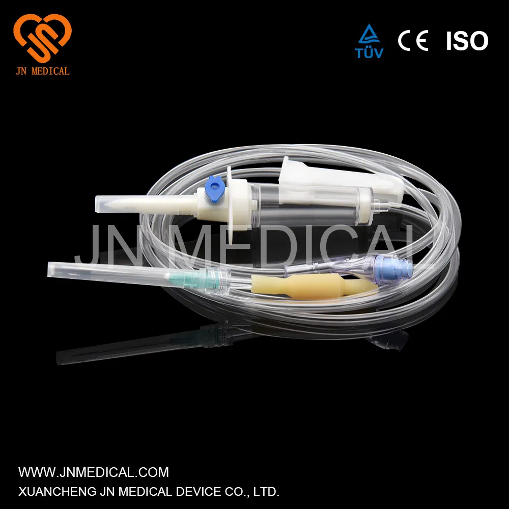 Juego de infusión estéril desechable médico / Set de IV con certificado CE, ISO Solo para un solo uso
