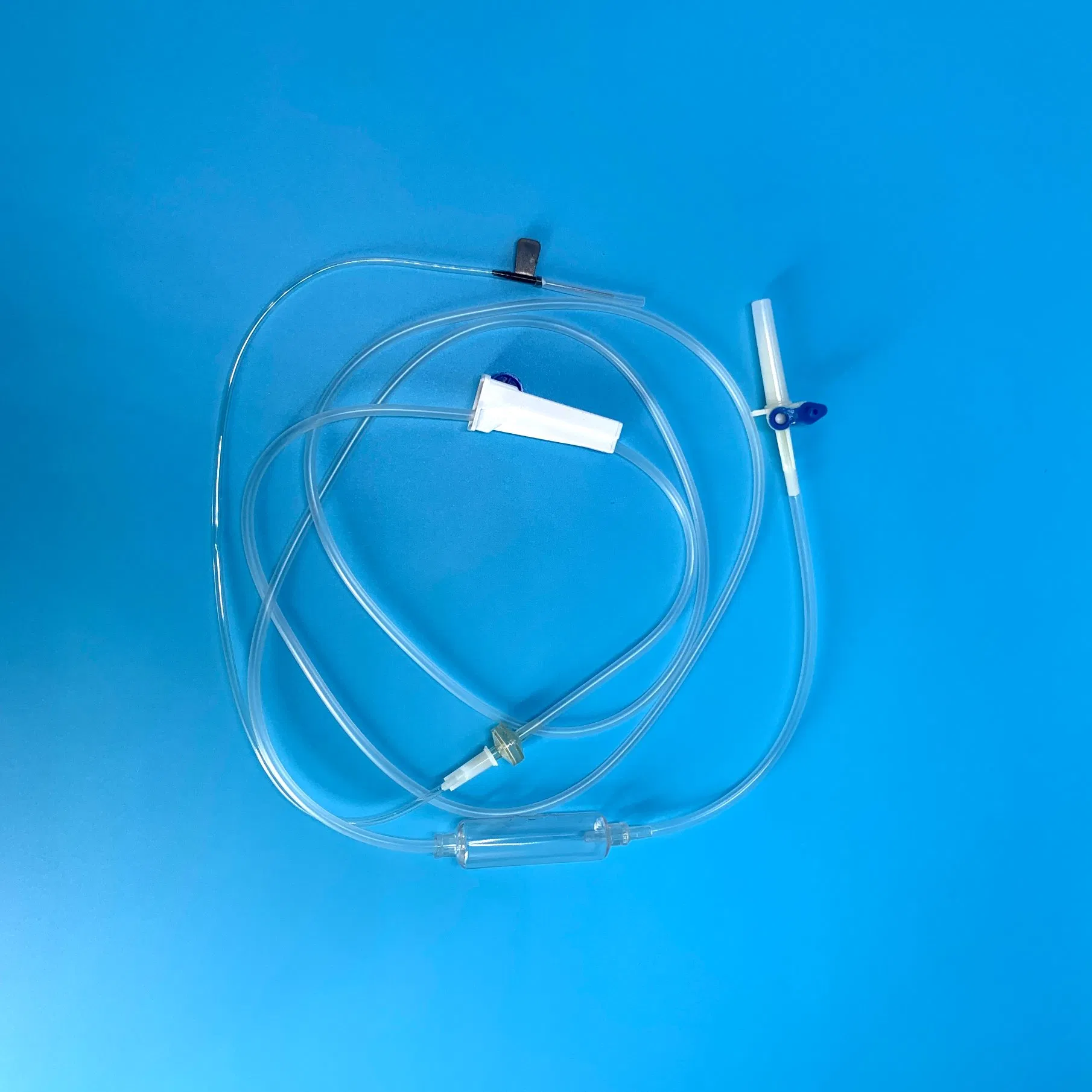 Juego de infusión desechable de PVC, juego de goteo intravenoso
