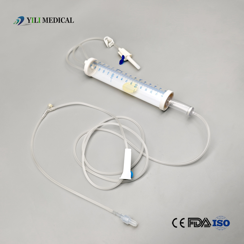 Conjunto de infusión desechable estéril de tipo microgotero pediátrico con bureta