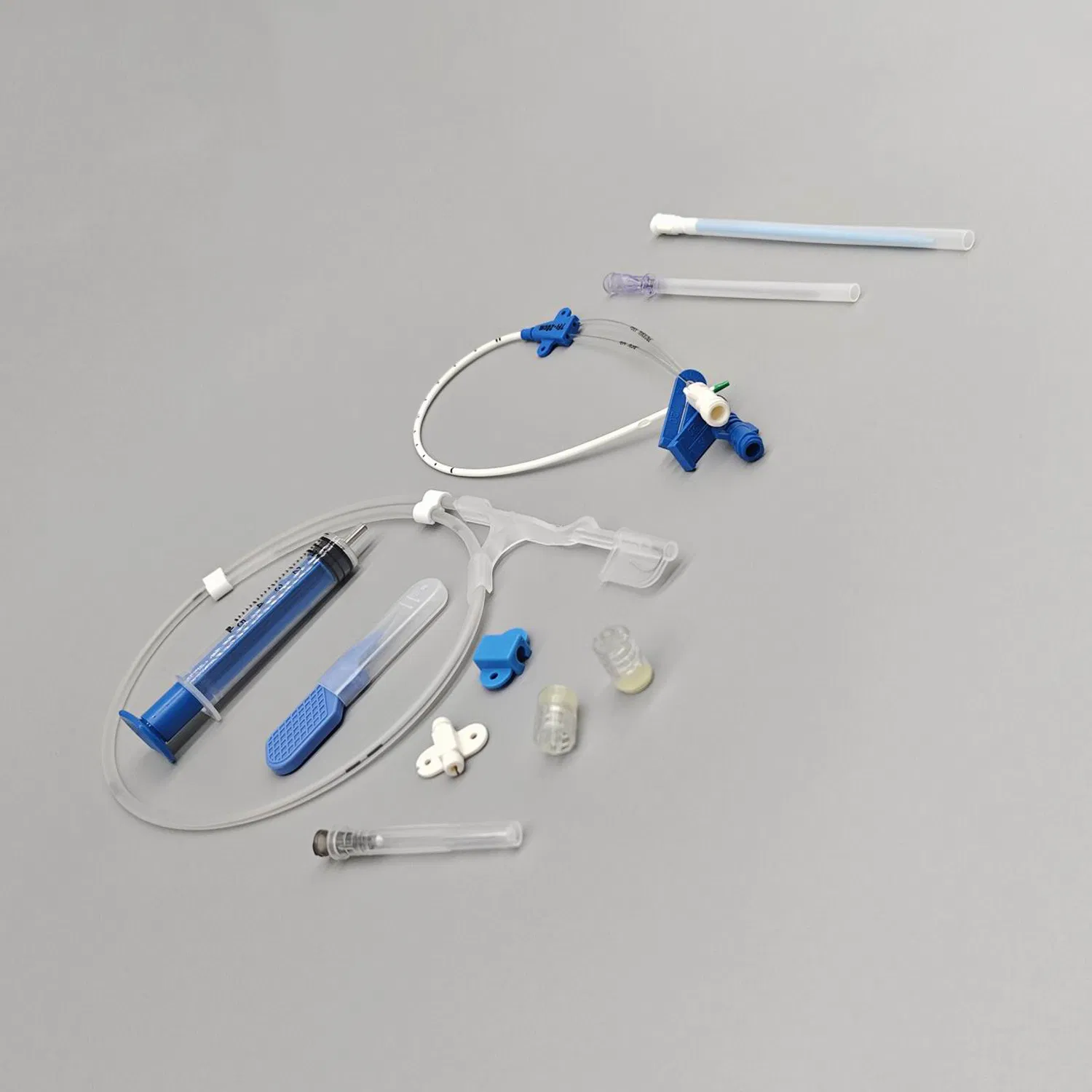 Suministros médicos Kit de CVC de lumen único con catéter opaco de rayos X.