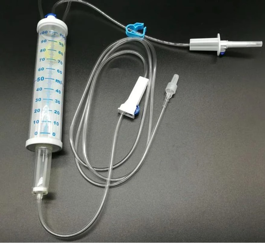 Juego de infusión de bureta con certificación CE/ISO, microgotero monocromático
