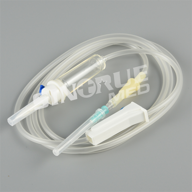 Juego de infusión intravenosa desechable para hospital