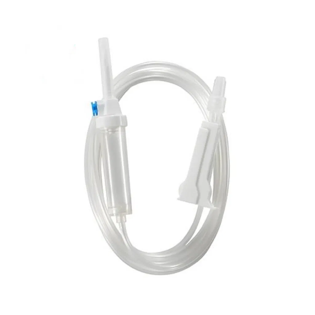 Juego de infusión IV desechable estéril médico con aguja