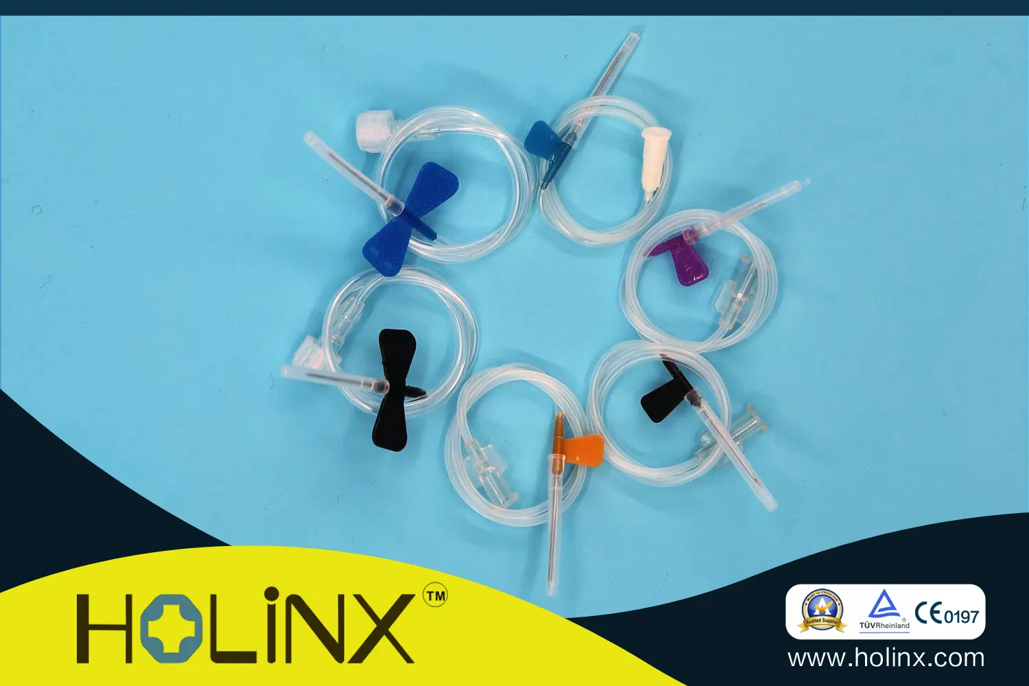Conjunto de aguja de infusión de vena del cuero cabelludo de seguridad