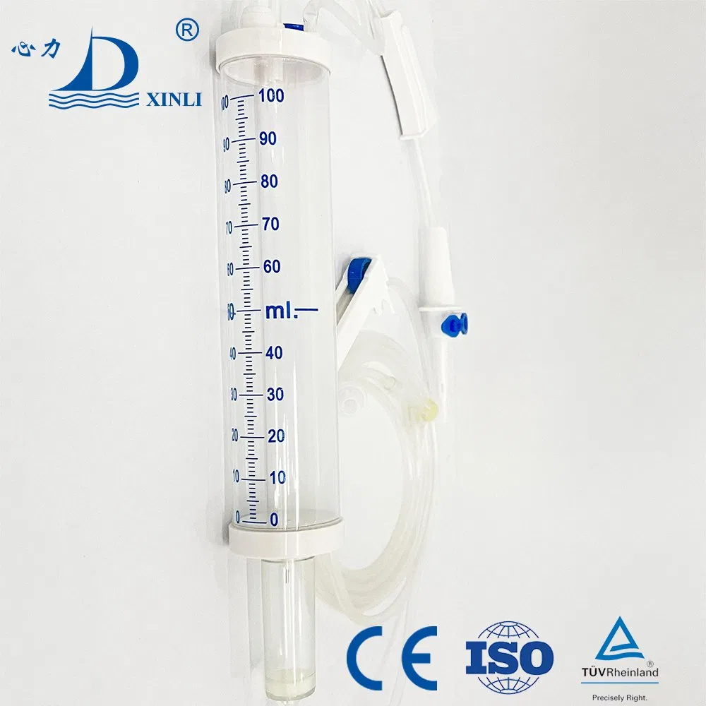 Bureta 100ml 150ml 200ml para juego de infusión con válvula para niño