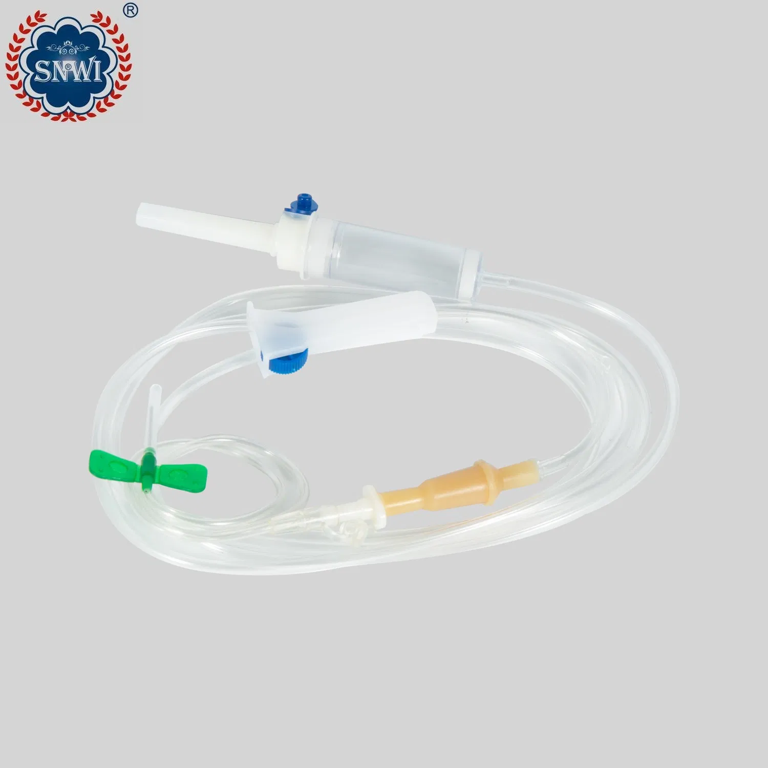 Conjunto de infusión intravenosa estéril desechable aprobado por CE con aguja