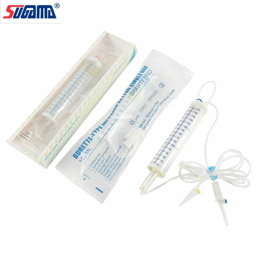 Muestra gratuita de suministros médicos set de infusión IV con aguja