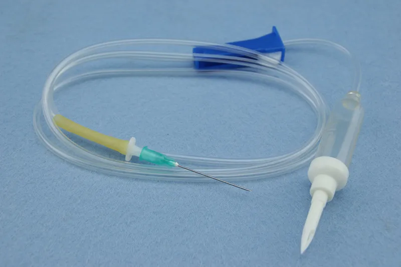 Juego de infusión desechable con aguja de ala simple