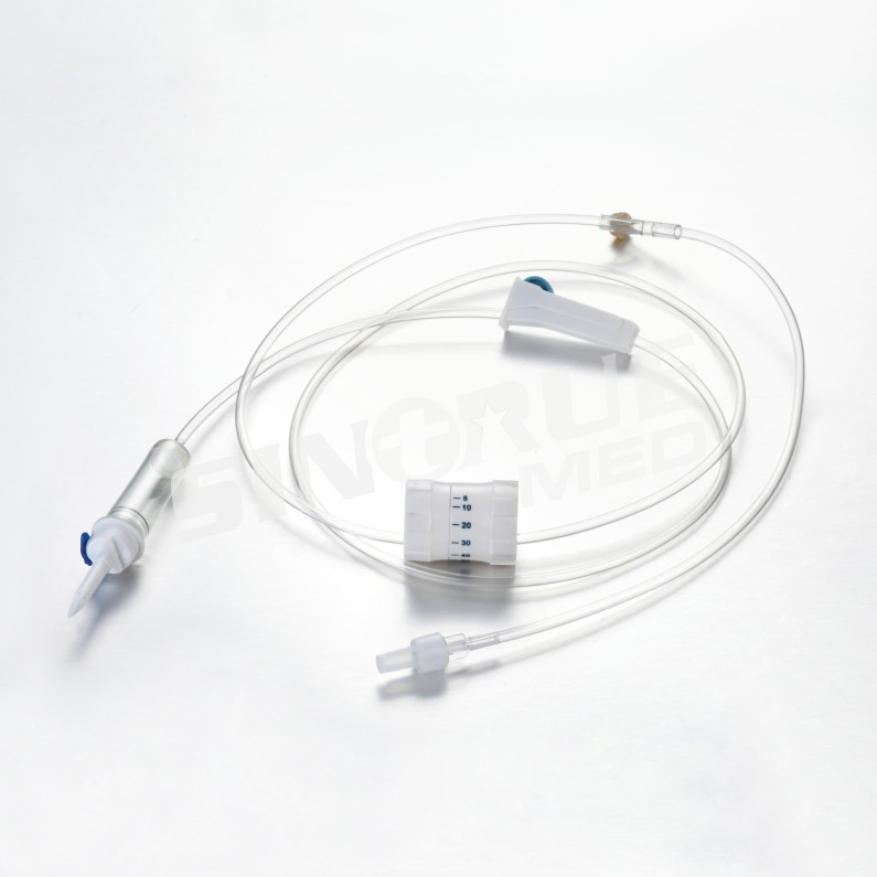 Juego de infusión médico desechable a prueba de luz con o sin aguja
