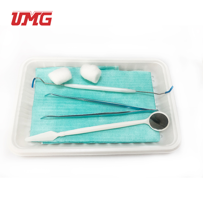 Kit de instrumentos dentales desechables populares para uso en clínicas dentales