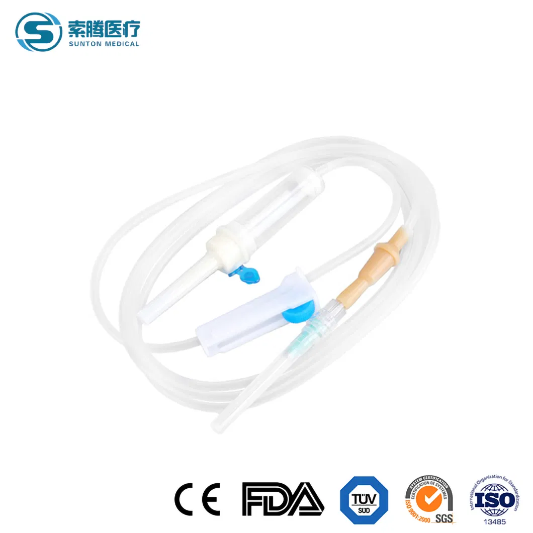 Conjunto de goteo pediátrico Sunton Proveedor de conjunto de infusión de precisión de China Conjunto de infusión Conjunto IV Conjunto de administración IV Conjunto de infusión Neria Guard / Conjunto Soluset IV con aguja