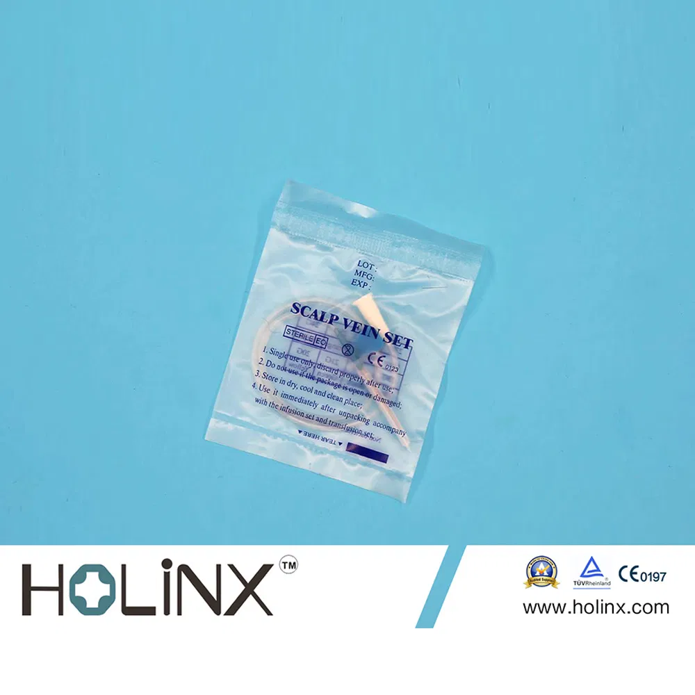 Conjunto de aguja de infusión médica para cuero cabelludo y vena
