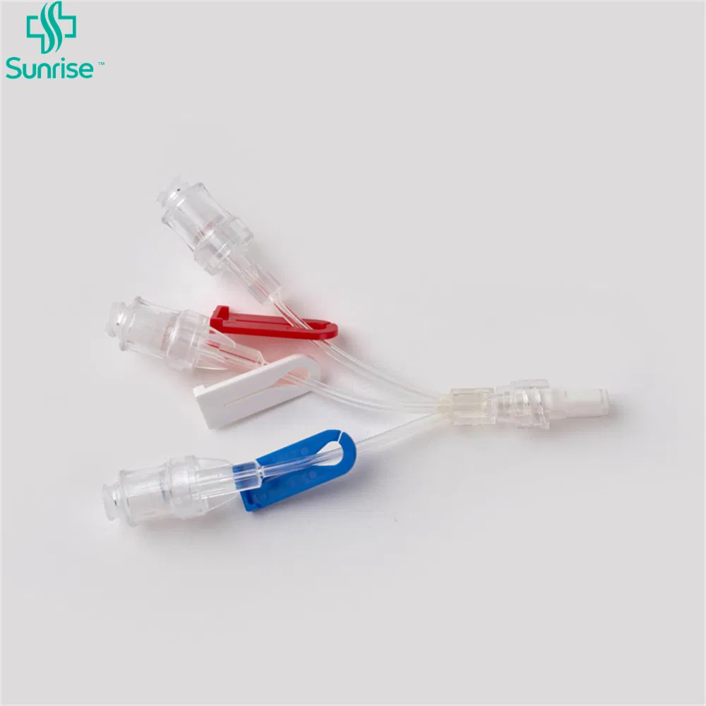 Conector de extensión de aguja libre I. V.; juego de infusión con adaptadores sin aguja