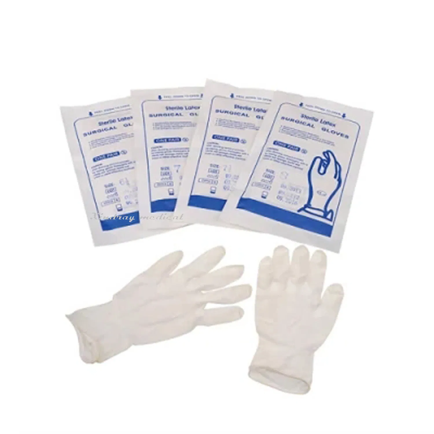 Luvas cirúrgicas de látex descartáveis médicas em alta venda, estéreis para uso médico, com preço de fábrica