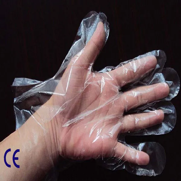 Luvas Cirúrgicas Descartáveis Transparentes Biodegradáveis de Polietileno de Baixa Densidade