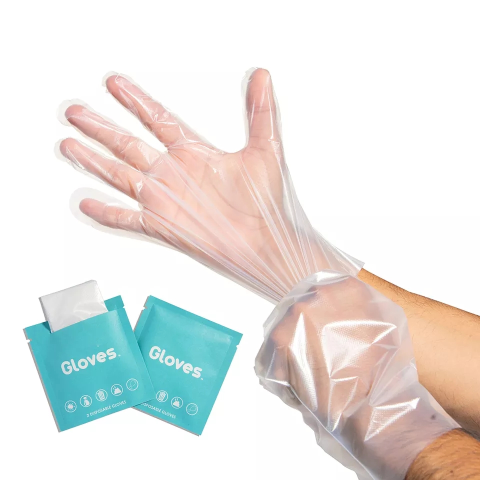 Luvas de CPE para alimentos descartáveis de plástico, luvas de TPE