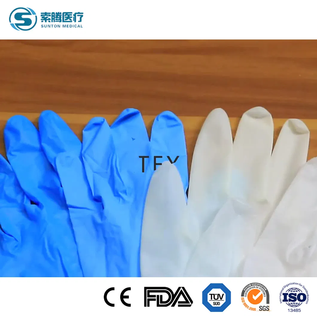 Luvas Cirúrgicas Estéreis de PVC Vinil Sem Pó da Sunton China 9inch (&ge; 23Cm) Fabricantes de Luvas de Látex En388 Padrão de Segurança Luvas Cirúrgicas Estéreis