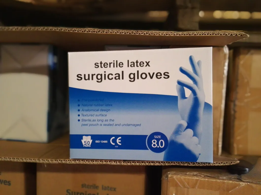 Preço de Fábrica Luvas Cirúrgicas de Látex Descartáveis sem Pó