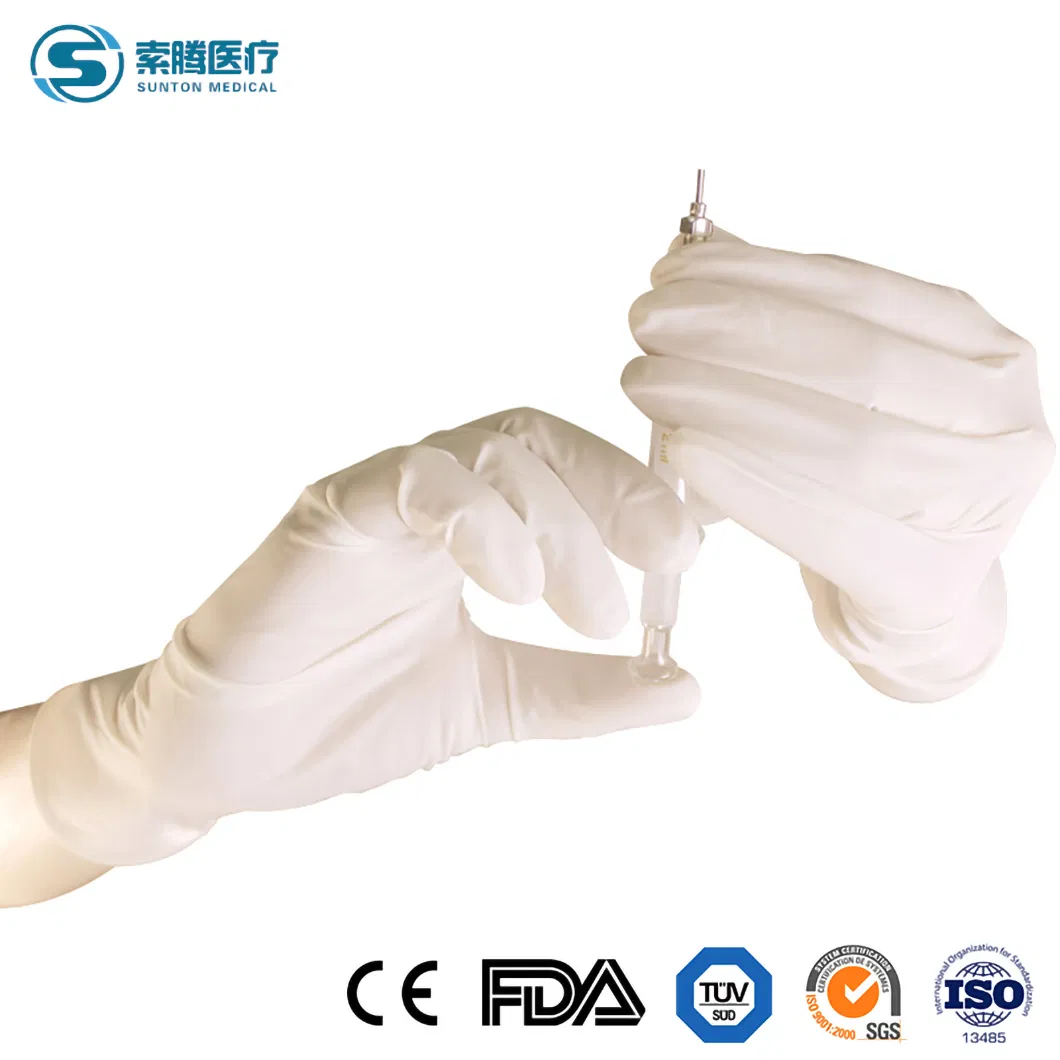 Luvas Cirúrgicas de Alta Qualidade Sunton China Fornecedores de Luvas Cirúrgicas Resistentes ao Uso OEM Personalizadas Luvas Cirúrgicas Estéreis de Grau Médico Tamanhos M L S XL