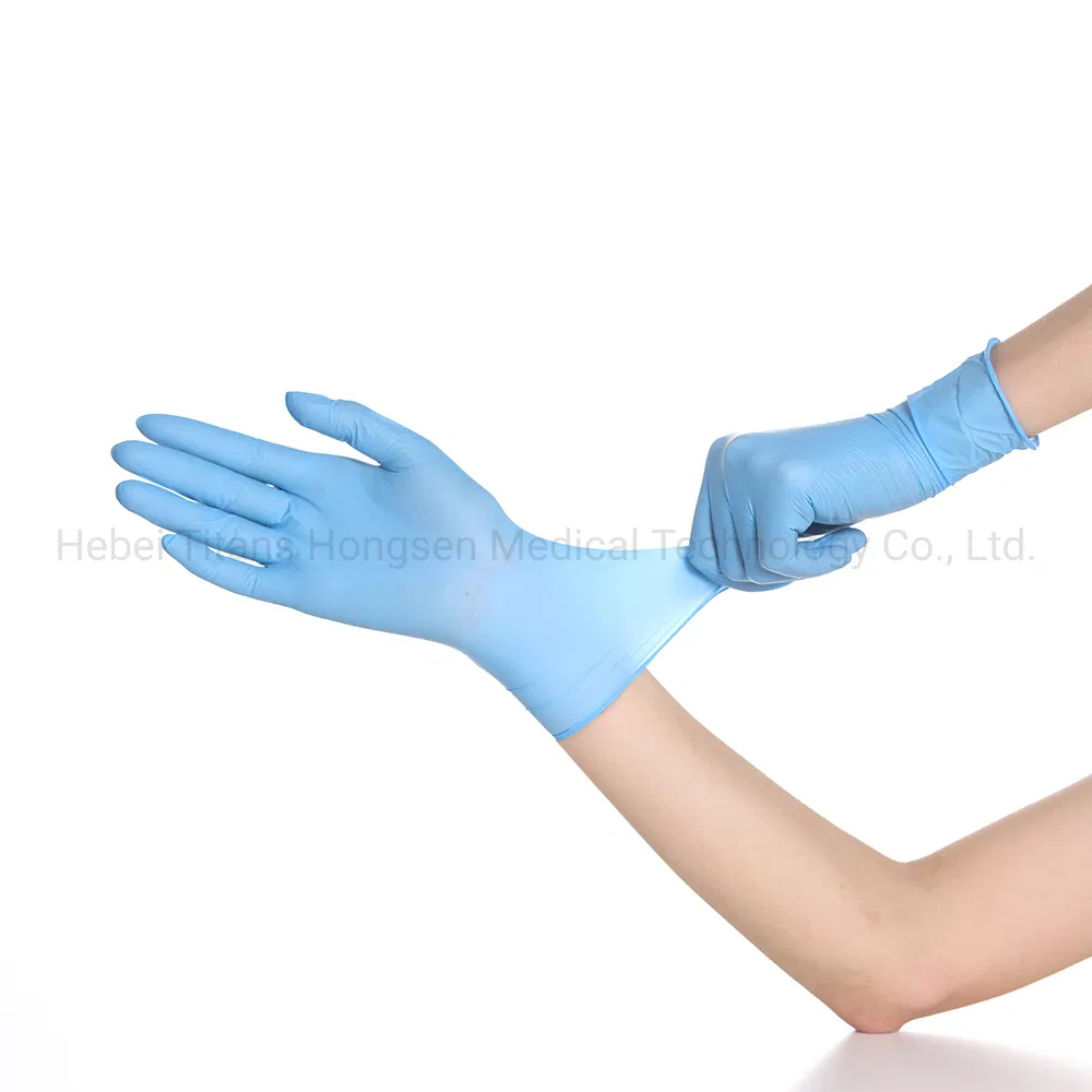 Luvas de Nitrilo Descartáveis para Exame Dental de Segurança por Atacado, Luvas Cirúrgicas Médicas de Nitrilo