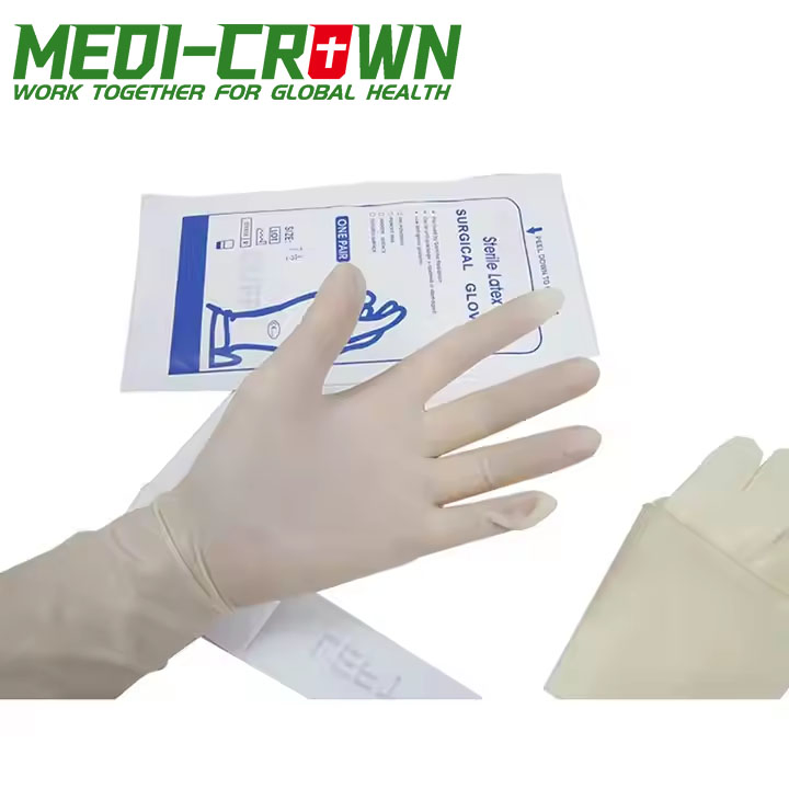 Luvas Médicas Descartáveis de Látex com Pó ou Sem Pó Estéreis Cirúrgicas CE ISO