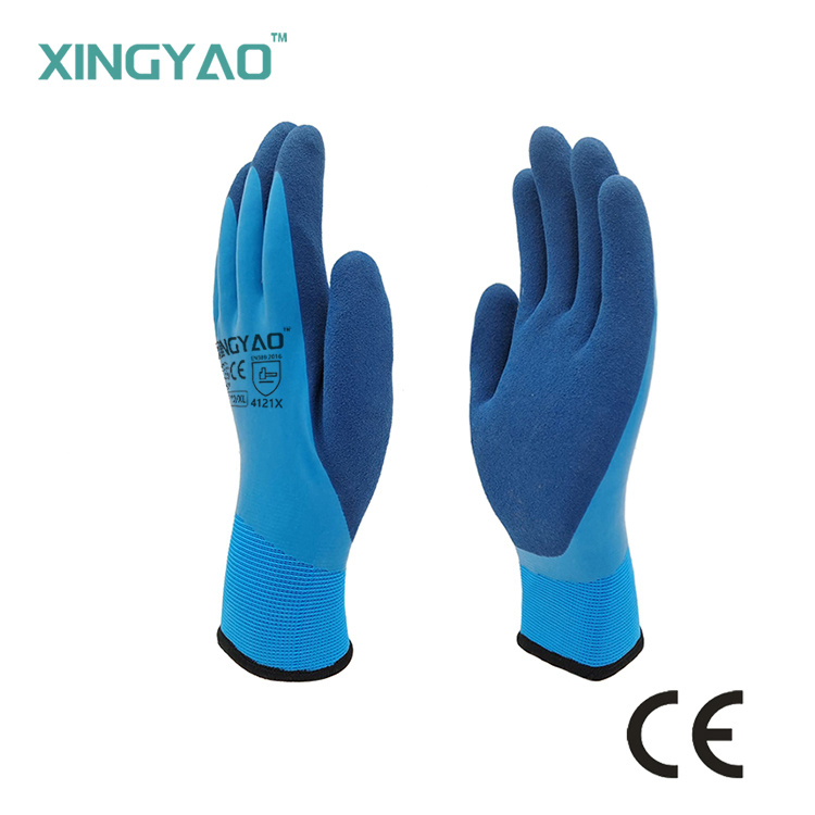 Luvas de Trabalho para Inverno Resistentes ao Frio ao Ar Livre Impermeáveis com Palma Revestida de Látex de Dupla Camada em Tecido de Acrílico Terry Minus 70celsius