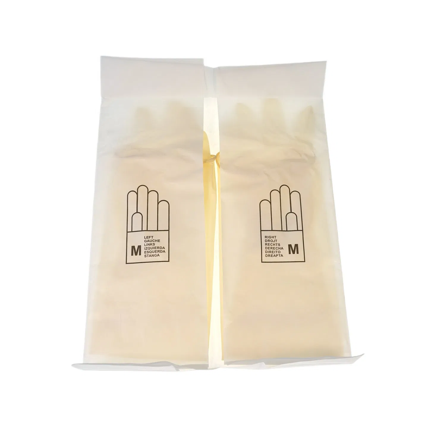 Luvas Cirúrgicas Estéreis Descartáveis em Pó Sem Pó de Látex Natural Medmount com Punho Longo 100%